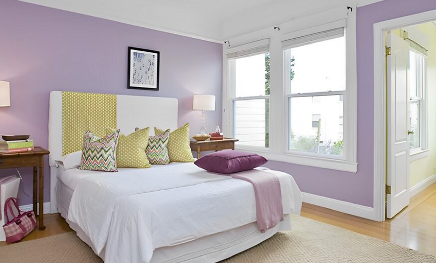 wall colour combination for bedroom