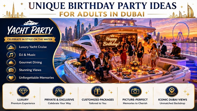 yacht birthday party in Dubai